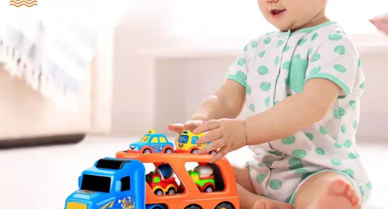 9 pcs Cars Toys for 2 3 4 5 Years Old Toddlers, Big Carrier