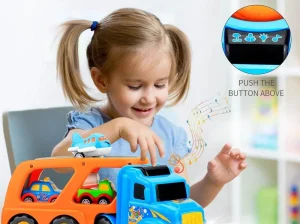 9 pcs Cars Toys for 2 3 4 5 Years Old Toddlers, Big Carrier