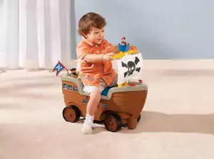 Little Tikes 2-in-1 Pirate Ship Toy – Kids Ride-On Boat with