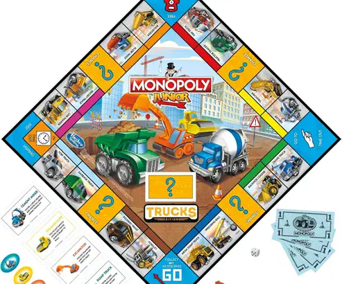 Monopoly Junior-Trucks Edition Board Game, Monopoly Game