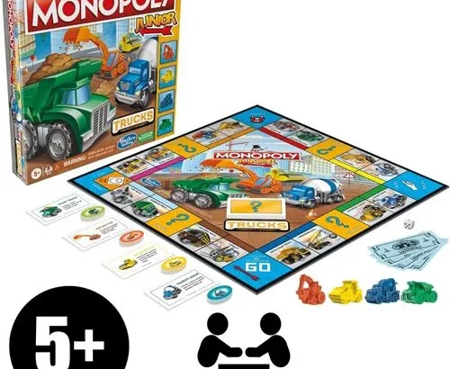 Monopoly Junior-Trucks Edition Board Game, Monopoly Game