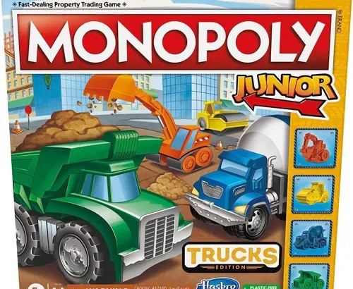 Monopoly Junior-Trucks Edition Board Game, Monopoly Game