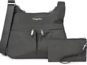 Baggallini Cross Over Crossbody Bag for Women – Lightweight