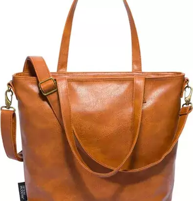 Simple Modern Vegan Leather Tote-Bag for Women | Large Work-