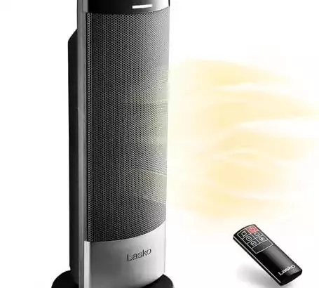 Lasko Ellipse Ceramic Tower Heater for Home with Tip-Over