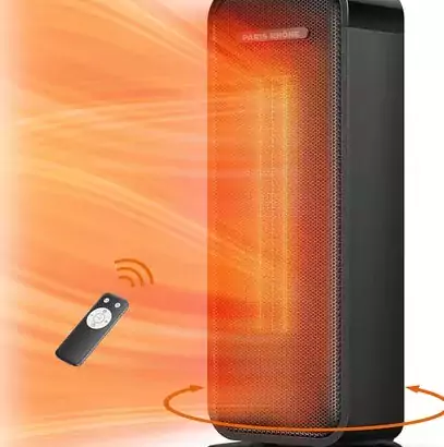 Space Heater, PARIS RHÔNE 1500W Electric Heater with 70°